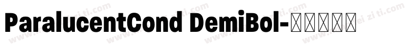ParalucentCond DemiBol字体转换